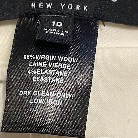 Lafayette 148 New York Irving Wool Dress Pants Women's Size 10 Beige Tan Cream - Picture 4 of 12